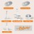 NutriChef 12 Cup Multi Function Food Processor with 6 Attachment Blades, White Perspective: back