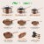 NutriChef Nonstick Cooking Kitchen Cookware Pots and Pans, 20 Piece Set, Bronze Perspective: back