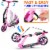 Hurtle Renegade Lightweight Foldable Teen and Adult Commuter Kick Scooter, Pink Perspective: back