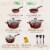 NutriChef 11 Pc Nonstick Diamond Pattern Kitchen Cookware Pot & Pan Set, Purple Perspective: back