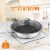 Nutrichef Stainless Steel Stir Fry Pan With Lid 10 Inch Perspective: back