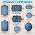 Nutrichef Kitchen Oven Baking Pans 10 Pc - Blue / Red Perspective: back