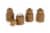Harry Potter Hogwarts Houses 1.45-Oz Ceramic Storage Jars - Set of 4 Perspective: back