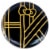 Hello Kitty Panache Black & Gold 4 Piece Dinner Plate Set Perspective: back