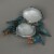 Hand Painted Metal Blue Crab Trinket Box With Hinged Lid 9.5 Inches Long Perspective: back