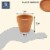 12 Pack Small Terra Cotta Pots with Saucers for Indoor and Outdoor, Brown, 2.7 x 2.5 inches Perspective: back