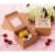 25 Pack Kraft Paper Cake Box with Display Window, 4 x 4 x 2.3 Inches, Brown Perspective: back