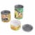 16-Piece Grocery Store Kids Pretend Play Stackable Cardboard Cans Toy Foods Perspective: back