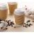 Disposable Coffee Cups Set - 50-Pack Kraft Paper 8-Ounce Insulated Ripple Cups Perspective: back