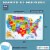Juvale 44pcs Magnetic U.S. Puzzle Map for Kids, 19 x 13 Inches Perspective: back