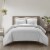 Blaine 2 or 3 Piece Duvet Cover Set Contemporary Two Tone Striped taupe king Perspective: back