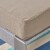 Aya Coral Cushioned Auminum Ottoman, Silver and Khaki Perspective: back