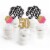 Big Dot of Happiness Chic 50th Birthday - Pink Black & Gold Cupcake Toppers Treat Picks 24 Ct Perspective: back