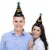 Big Dot of Happiness Mardi Gras - Cone Happy Birthday Party Hats - Set of 8 (Standard Size) Perspective: back