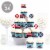 Big Dot of Happiness Railroad Party Crossing Decor Cupcake Wrappers & Treat Picks Kit 24 Ct Perspective: back