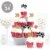 Big Dot of Happiness Chic 30th Birthday Pink & Gold Cupcake Wrappers & Treat Picks Kit 24 Ct Perspective: back