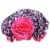 Kella Milla Stylish Satin Shower Cap, Pink Leopard Perspective: back