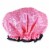 Kella Milla Stylish Satin Shower Cap, Petite Pink Dots Perspective: back