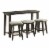 Picket House Furnishings Steele Multipurpose Bar Table Set in Brown Perspective: back