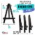 5  Mini Black Wood Display Easel (12 Pack), A-Frame Artist Painting Party Tripod Easel Perspective: back