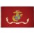 Valley Forge 3 Ft. x 5 Ft. Nylon Marine Corps Military Flag BTUSMC3 Perspective: back