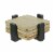 Set of 4 Wood Square Coasters Metal Holder Rustic Home Decor Drink Cup Accessory Perspective: back