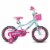 JOYSTAR Paris Kids Bike for Girls Ages 3-5 w/ Training Wheels, 14 , Blue/Fuschia Perspective: back