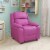 Flash Furniture Deluxe Contemporary Heavily Padded Vinyl Kids Recliner W/Storage Arms Perspective: back