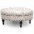 Palfrey Script Print Ottoman in Beige Perspective: back