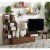 Baxton Studio Haversham Entertainment Center in Dark Walnut Perspective: back