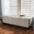 Hannah Storage Bench in Beige Perspective: back