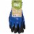 Mud H2O Women's Large Latex Coated Polyester Cobalt Blue Garden Glove Perspective: back