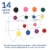 Gumball Coat Rack - Multicolored Perspective: back