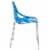 Stencil Dining Side Chair - Blue Perspective: back
