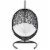 Encase Swing Outdoor Patio Lounge Chair - Espresso White Perspective: back