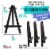 3  x 3  Stretched Canvas with 5  Mini Black Wood Display Easel Kit, 12 Pack - Tabletop Stand Perspective: back