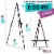 64  Black Torrey Wooden A-Frame Tripod Studio Artist Floor Easel, 4 Pack - Adjustable Tray Perspective: back