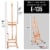 Medium Wooden H-Frame Studio Easel with Artist Storage Tray and Wheels - Adjusts to 96  High Perspective: back
