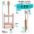 16  Mini Tabletop Wooden H-Frame Studio Easel - Artists Adjustable Painting and Display Easel Perspective: back