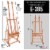 Extra Large Double Mast Wooden H-Frame Studio Floor Easel with Artist Storage Tray Perspective: back