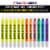 Bible Safe Gel Highlighters, Pack of 12 - 6 Bright Neon Yellow Highlight Colors Plus 6 Colors Perspective: back