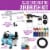 12 Color Cake Decorating Airbrushing System Kit - Gravity & Siphon Feed, Dual Fan Compressor Perspective: back