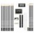 20-Piece Artist Sketch Set with Storage Case - Sketch & Charcoal Pencils, Stumps & Paper Pads Perspective: back
