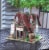 Zingz & Thingz Winery Red Roof Wood Cottage Birdhouse Perspective: back