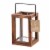 Home Locomotion Wood Frame Hurricane Lantern Perspective: back
