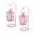 Home Locomotion 849179026424 Iron Railroad Hanging Lantern Pair, Pink Perspective: back