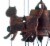 Summerfield Terrace 10018630 26 in. Bronze Cats Wind Chimes Perspective: back