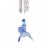Summerfield Terrace 10018837 Hummingbird Wind Chimes, Blue Perspective: back