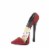 Sparkle Red Shoe Phone Holder Perspective: back