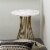 Zingz & Thingz Nikki Chu Santa Barbara Round Wooden Accent Table in Gold Perspective: back